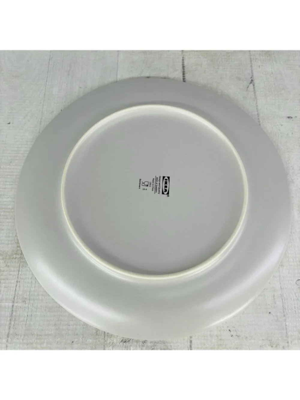 Ikea of Sweden 12011 Solid Gray Matte Round Stoneware 10.25